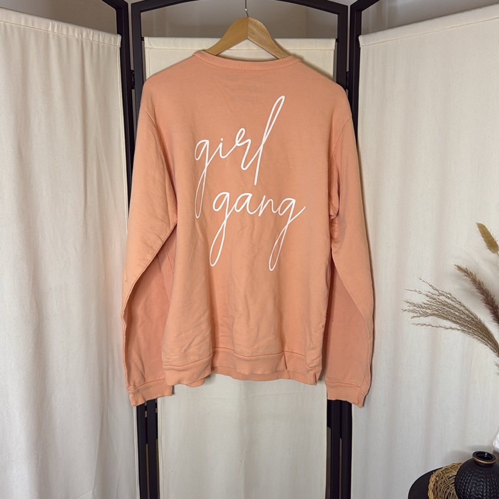39. Jean + June Peach 'Girl Gang' Sweatshirt